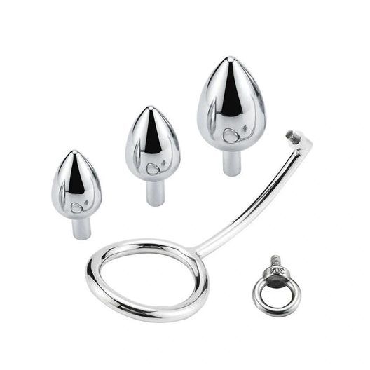 Anal Hooks with Set Cock Steel 4663 Stainless DiscreetChoice Anal Hook Ring 0111